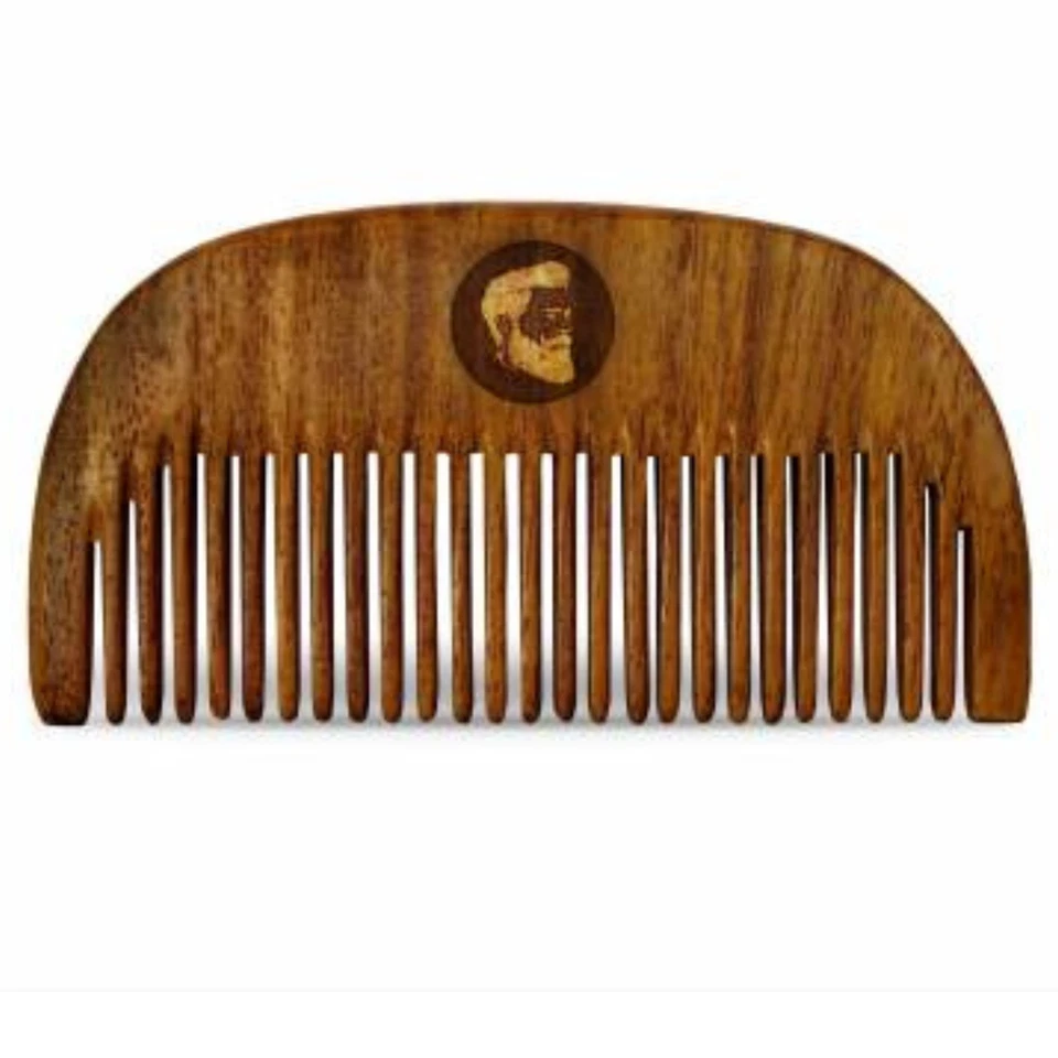 KeshBindu Pocket Size Beard Handmade  Wood Comb New Green Sandalwood Pocket - Image 1 of 3