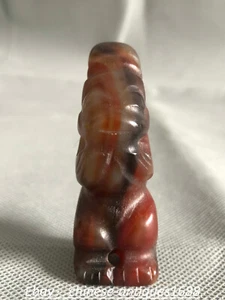 2,51" China alte Hongshan-Kultur alte Jade Schnitzerei Sonnengott Helios Statue - Bild 1 von 8