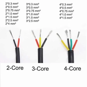 Cavo di alimentazione cavo di alimentazione filo ad alta temperatura in silicone morbido 2,3,4 core rame stagnato - Foto 1 di 6