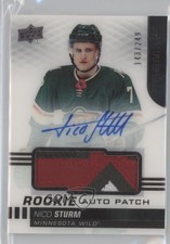 2019 Upper Deck Premier Acetate /249 Nico Sturm #AR-ST RPA Rookie Patch Auto RC