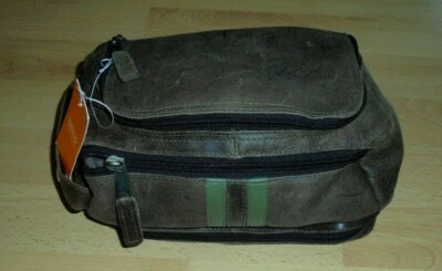 LATICO Mens Toiletery Case 10" X 6.5" X 5" Gen. Leather Col. Brown Made Colombia Foto 1 de 4
