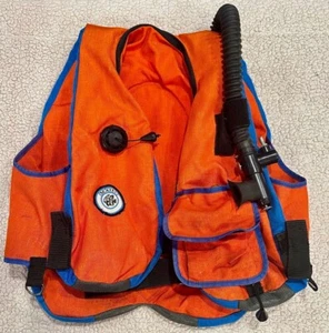 Vintage Seatec Diving Vest Scuba Diving Buoyancy Orange - Medium - Picture 1 of 13