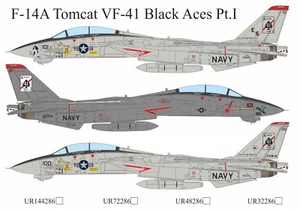 UpRise Decals UR72286 - DECAL F-14A Tomcat VF-41 Black Aces Pt.1 1/72 - Picture 1 of 6