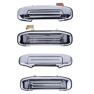 Door Handle Outer for Mitsubishi Pajero 91-00 Set 4 Chrome FRONT REAR LEFT+RIGHT - Picture 1 of 6