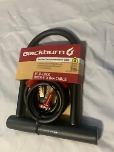 New Blackburn 8" U-Lock with 4' X 8MM Cable 2 Keys Level 4/5 Security Bike Lock - Picture 1 of 1