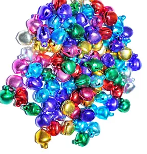100 Stck. 8 mm Aluminium Bunt Charm Glocken Ideal für Weihnachten Basteln - Bild 1 von 1