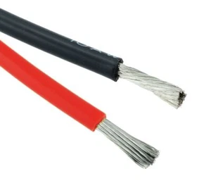 1m Red / 1m Black 10AWG Silicone 1050/0.08mm Stranded Wire Cable - Picture 1 of 1