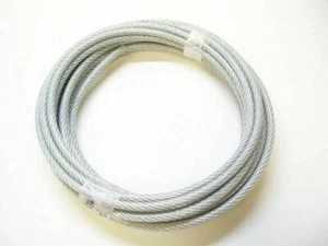 Vinyl Coated Galvanized Steel 5/16 - 3/8, 7x19, Wire Rope Cable: 50, 100, 200 Ft - Picture 1 of 2