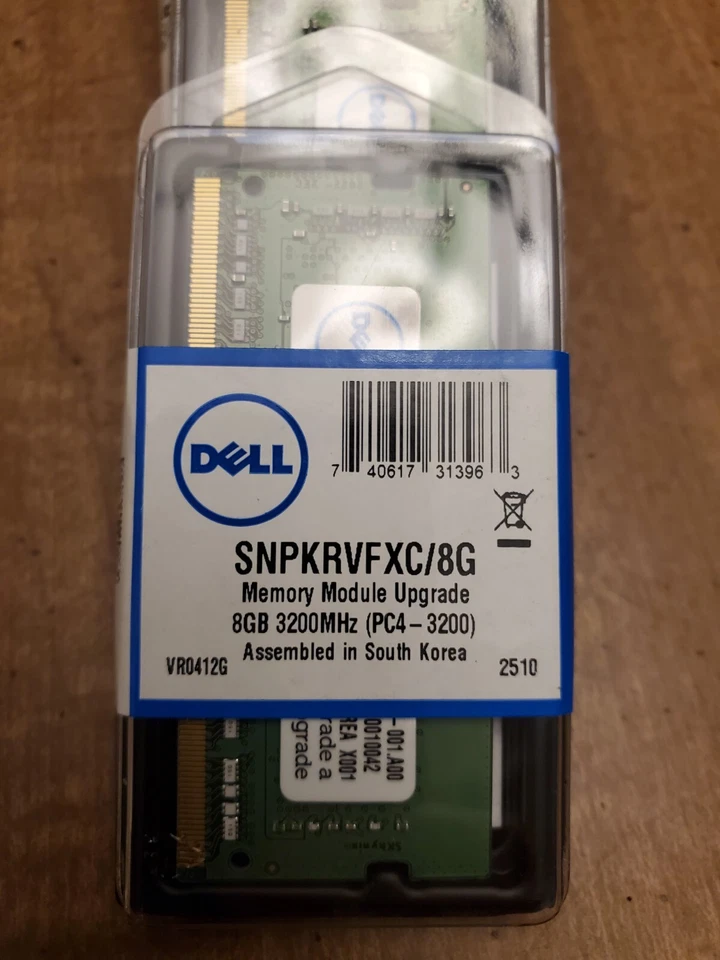 Dell (SNPKRVFXC/8G) 8GB DDR4 PC4-3200 Memory Module - 1.2V - 260-PIN - Image 1 of 1