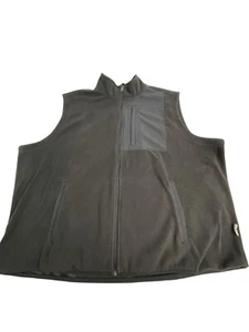 Duluth Trading Black Fleece Full Zip Vest Relaxed Fit Men's Size 3XL Zip - Picture 1 of 6