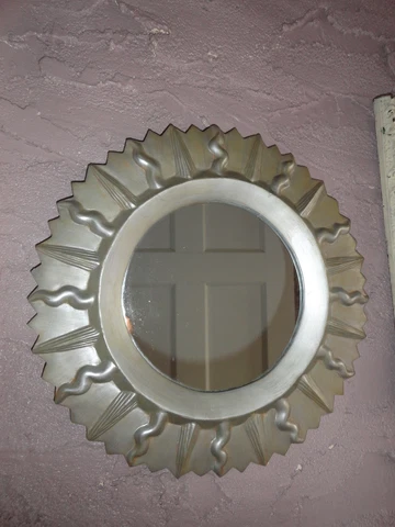 Y2K BOMBAY COMPANY"Sunna"SUN SILVER COMPOSIT FRAMED WALL MIRROR VINTAGE STUNNING Cover