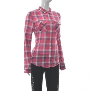 Superdry Women's Famous Authorized Classic Shirt Roll Long Sleeve Plaid Size L - Picture 1 of 7