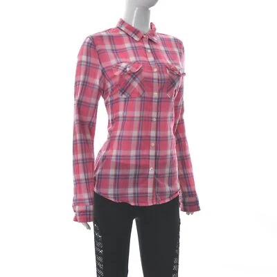 Superdry Women's Famous Authorized Classic Shirt Roll Long Sleeve Plaid Size L - Image 1 of 4