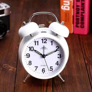 Analog Twin Bell Alarm Clock Vintage Retro Classic Bedroom Backlight Loud Wake - Picture 1 of 36