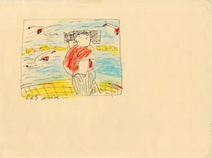 MIREILLE VAUTIER PISCINE DESSIN ORIGINAL COULEURS LIVRE LA FARANDOLE 1991 - Picture 1 of 1