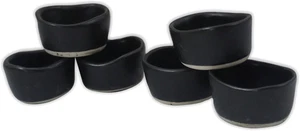 2 Zoll handgefertigte Keramik Prise Schalen in mattschwarz, 6er Set, vielseitig Stonewar - Bild 1 von 6