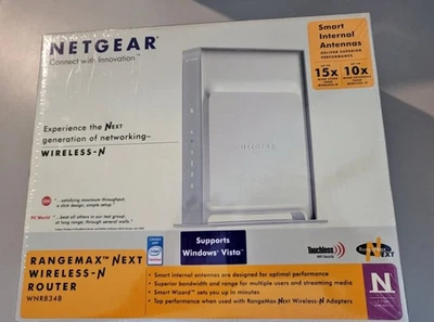 Netgear RangeMax WNR834B 270 Mbps 4-Port 10/100 Wireless N Router... - Image 1 of 2