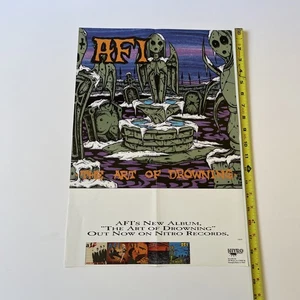 OG AFI Art of Drowning 2000 vintage 13x19 promo tour poster Y2K Pink Nitro Havok - Picture 1 of 12