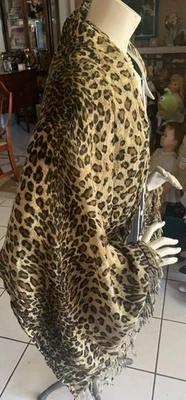 Leopard Print Beautiful Shawl/Wrap! One Size. - Image 1 of 4
