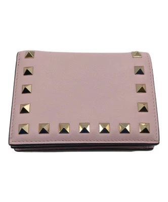 Bolsa feminina Valentino Garavani cravejada carteira compacta cor ouro rosa - Imagem 1 de 4