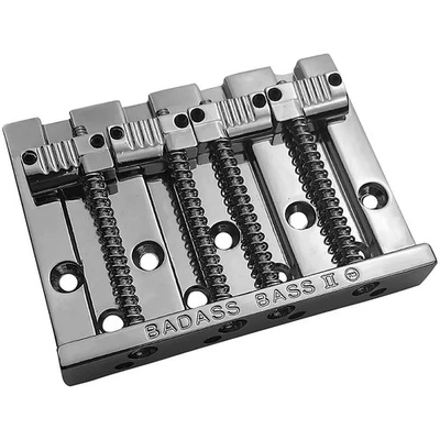 Leo Quan Badass II 4-String Bass Bridge, Grooved Saddles Chrome - Image 1 of 3