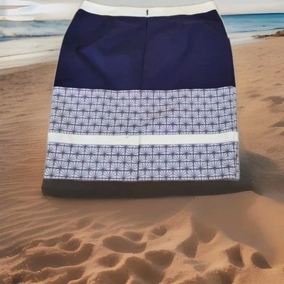 Halogen Pencil Skirt Women's 12P Petite Lined Rear Zipper Blue NEW With Tags - Image 1 of 4