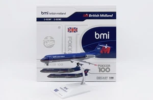 JC Wings 1:200 bmi British Midland G-BXWF Fokker 100 Model Aircraft - Picture 1 of 1