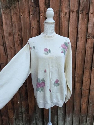 Sudadera Informal Vintage Años 90 Lee Floral Retro Cottagecore Estampado Gráfico Reino Unido 18 Foto 1 de 4