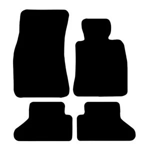 CAR MATS FOR BMW 6 SERIES E64 CONVERTIBLE 2004 TO 2010 ALL WEATHER BLACK CARPET - Picture 1 of 11
