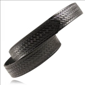 BOSTON LEATHER 6530 Buckleless BASKETWEAVE 1.5" HOOK AND LOOP TIP BELT SIZE 32 - Imagen 1 de 1