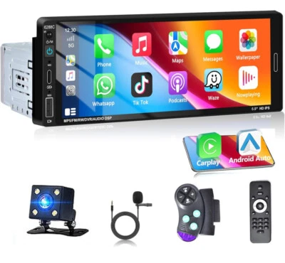 Autoradio 1 DIN Mit Bildschirm Apple Carplay USB Bluetooth Music FM RDS + Kamera - Bild 1 von 4