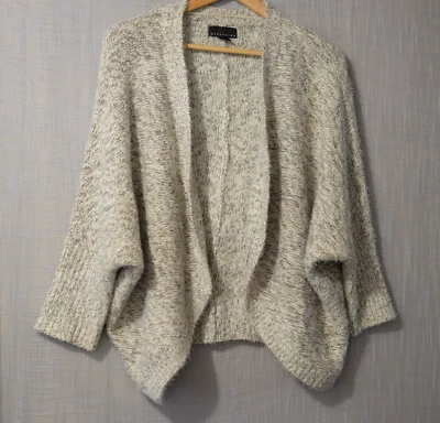 Cárdigan Attention Frente Abierto Manga Dolman Crema/Gris/Metálico Talla XL #H76-22 Foto 1 de 4