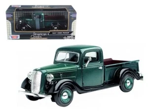 1937 Ford Pickup Truck Green and Black 1/24 Diecast Model Car by Motormax - Picture 1 of 1
