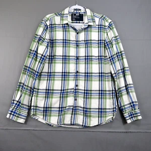 AMERICAN EAGLE OUTFITTER SZ M PLAID FLANNEL LONG SLEEVES BUTTON DOWN SHIRT - Picture 1 of 11