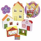 Peppa Pig  6 IN 1 WORLD OF PLAYSETS - 6 Houses & Figure - NO BOX