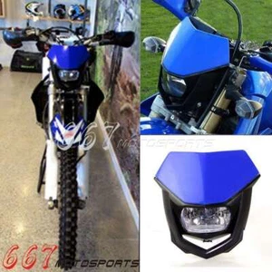 Supermoto Headlight For Yamaha YZ WR250 TTR 110 125 200 225 230 250 400 426 450 - Picture 1 of 7