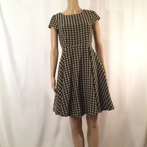 Maeve Anthropologie Black & White Diamond Print Dress Women's Size 2 - Bild 1 von 7