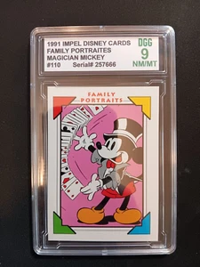 1991 IMPEL DISNEY MAGICIAN MICKEY #110 FAMILY PORTRAITES DGG GRADED 9 NM/MT - Picture 1 of 3