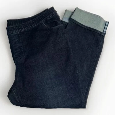 Women’s Susan Graver Pull On Stretch Cuffed Denim Plus Sz 20 P NO Pilling - Image 1 of 4