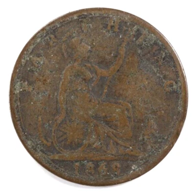 1868 Great Britain One Farthing Queen Victoria Coin - Image 1 of 2