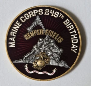 U.S. Marines 249th USMC BIRTHDAY COIN - CHALLENGE COIN - 10 Nov 2024 - 2" diam - Bild 1 von 3