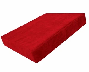 ma04t Red Chenille 3D Box Thick Sofa Seat Cushion Cover*Custom Size* - Picture 1 of 6
