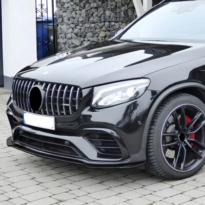 Front Spoiler Lippe Schwarz Für Mercedes Benz GLC63 AMG X253 C253 2016-2019 - Bild 1 von 4