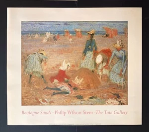 Philip Wilson Steer, Boulogne Sands, Tate Gallery 1986 Authentic Print VG - Bild 1 von 2