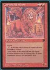 Crimson Manticore Legends NM Red Rare MAGIC GATHERING CARD (ID# 240758) ABUGames