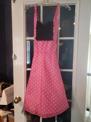 Girls Pink Polka Dot Dance Costume Size M  - Image 1 of 4