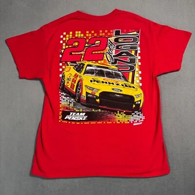 Camiseta Joey Logano #22 Nascar Penske Racing De Colección Doble Lado Gráfico 3D Y2K -L Foto 1 de 4