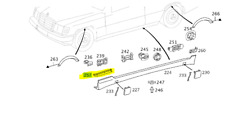 Produktbild - A2026984130 Mercedes-Benz C W202 Seitendichtung vorne links  NEU ORIGINAL