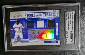 2005 ABSOLUTE TOOLS TONY GWYNN AUTOGRAPH AUTO GAME USED SHOE & JERSEYS 03/10 SGC - Picture 1 of 2