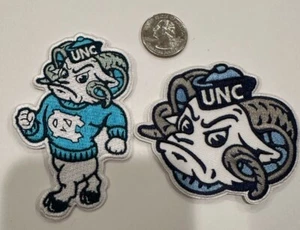 (2)-UNC University North Carolina Tar Heels ricamato ferro su toppe. Wow! - Foto 1 di 3
